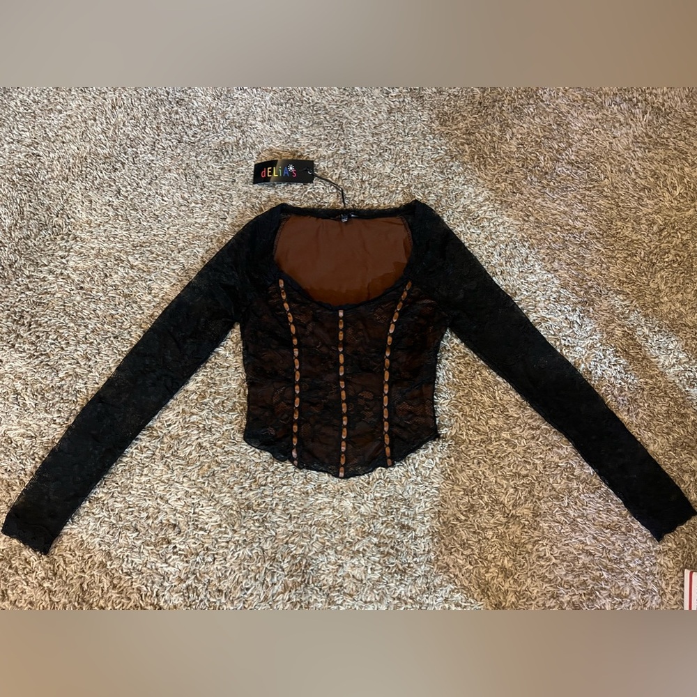 Delia’s by Dollskill DIARY CONFESSIONAL LONG SLEEVE TOP